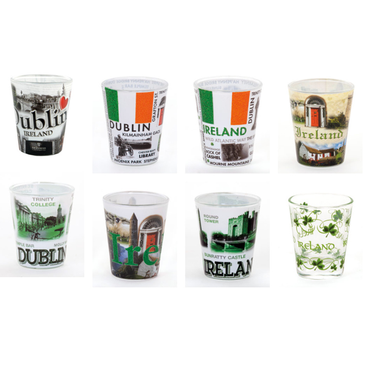 Custom Decal Sublimation St. Patrick Day Gift Ireland Irish Souvenir Shot Glass