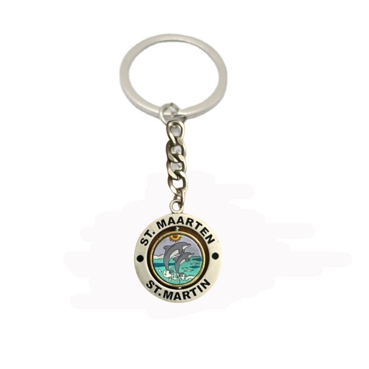 Tropical Caribbean Island Beach Tourist Souvenir St Maarten Keychain