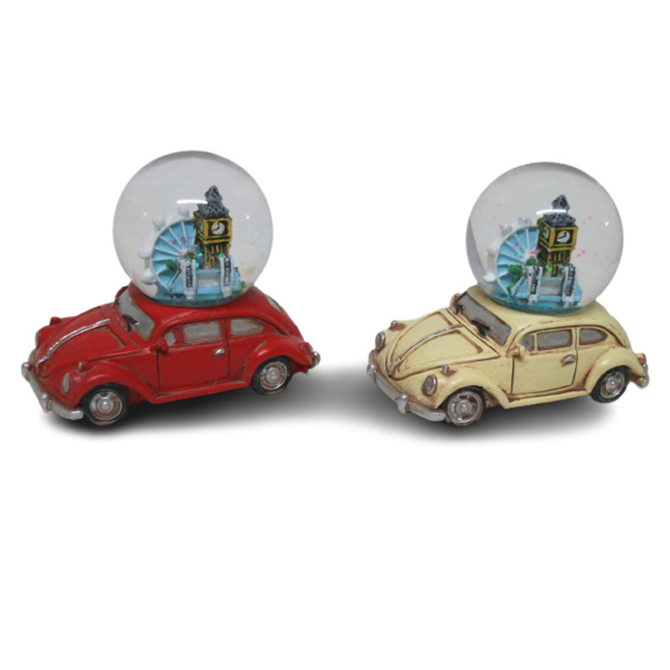 Custom Tourist Souvenir Resin Car Water Globe Shape Taxi New York Snow Globe