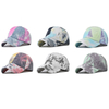 Wholesale Custom Men Women Unisex Denim Washed Distressed Tie Dye Trucker Hat