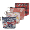 Custom Print PU Leather Zipper Coin Wallet Change Purse Keychain for Souvenir Gift