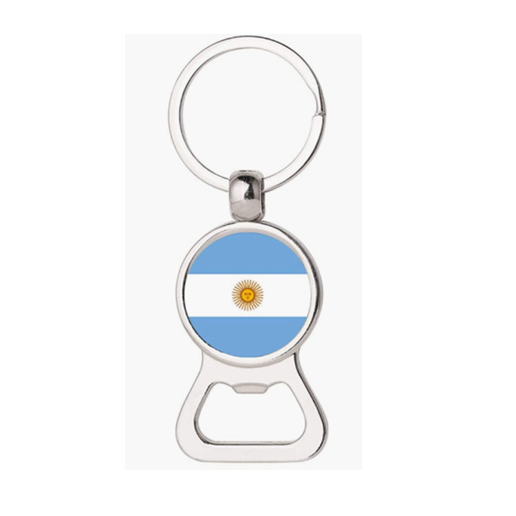 Wholesale Custom Logo Metal Craft Tourist Souvenir Argentina Keychain