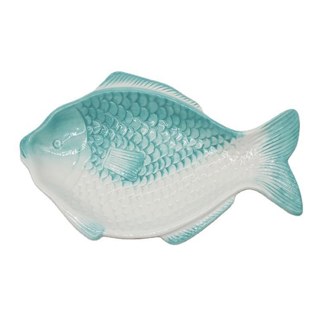 Creative Ocean Ceramic Fish Shaped Plates for Home Decor