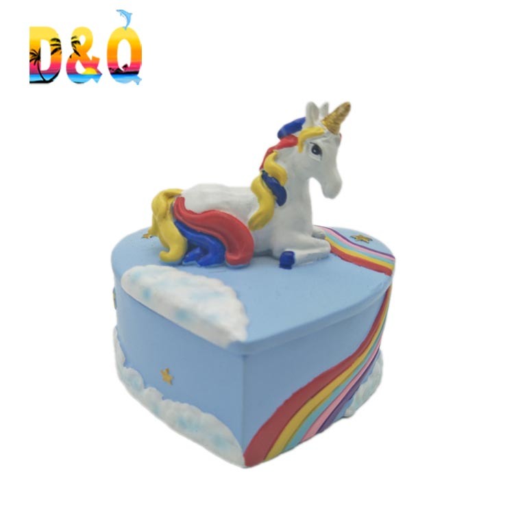 Cartoon Unicorn Gift Tourist Souvenir Resin Jewelry Box