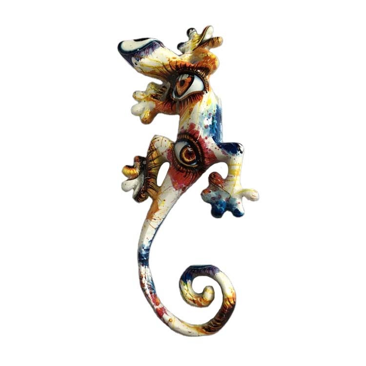 Resin Lizard Wall Decor Animals Craft Sculpture Art Hanging for Indoor Living Room Outdoor Garden Decoration