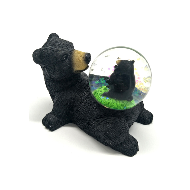 Home Garden Decorative Custom Wild Animals Sculpture Resin Black Bear Statue