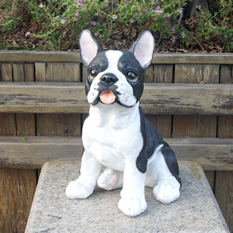 Home Garden Decor Cute Handcrafted Resin French Bulldog Figurine