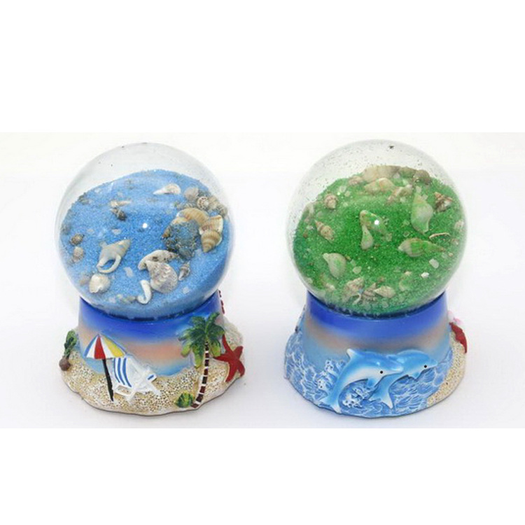 Custom Tropical Beach Sand Globe Souvenir Resin Sand Bottle Decoration