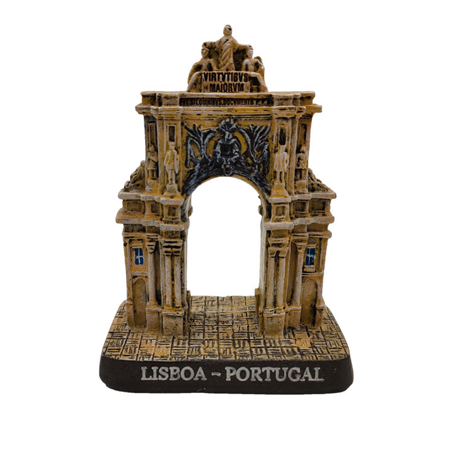 Custom Polyresin Craft Lisbon Portugal Souvenir Gift Resin Building Sculpture for Home Decoration