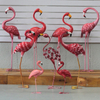 Garden Standing Pink Flamingo Ornaments Statue Tall Yard Art Decor Metal Bird Sculpture