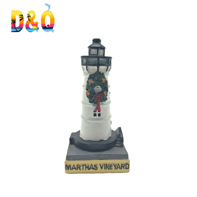 Colorful Resin Souvenir Figurine Lighthouse Decor