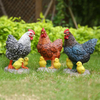 High Quality Custom Animal Sculpture Resin Chicken Garden Statues