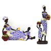 Home Table Decoration Resin Black African Woman Sculpture Figurine Statue