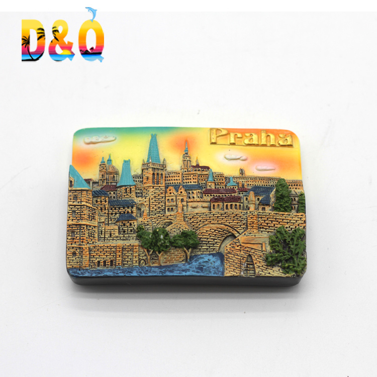 Customized European City Travel Souvenirs Polyresin 3D Belgium Souvenir Fridge Magnet