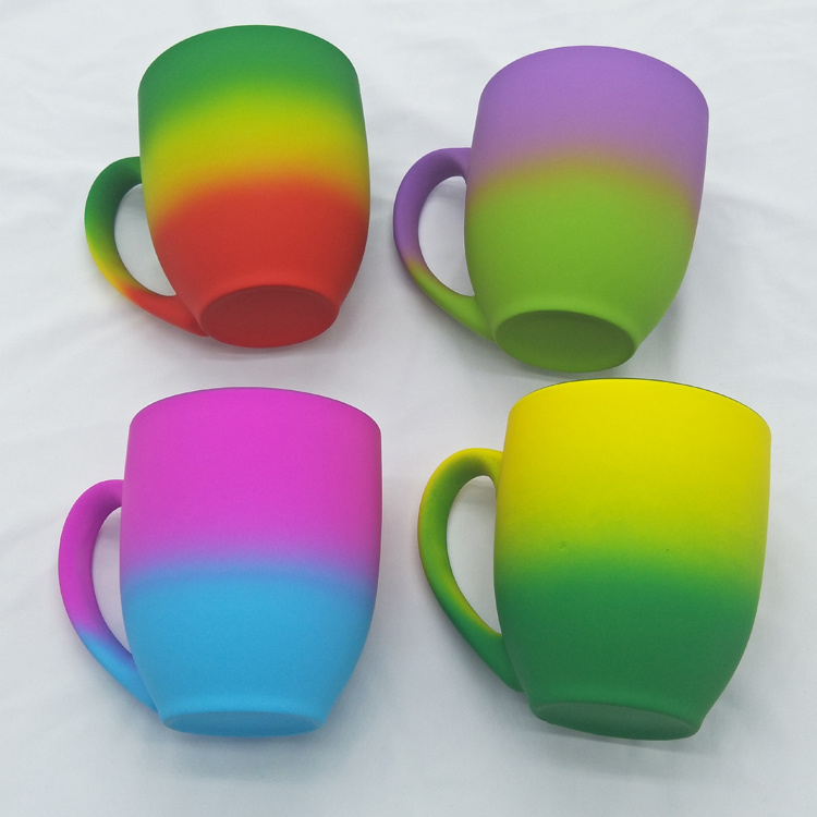 Custom Logo Gradient Color Soft Touch Caribbean Beach Souvenir Mug