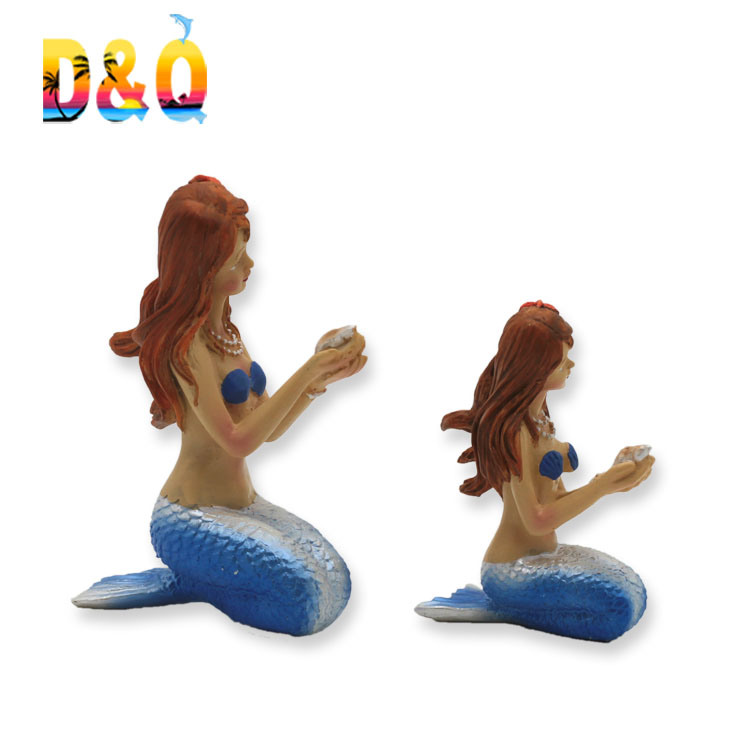 Custom Souvenir Sea Life Animal Figurine Resin Mermaid Statue