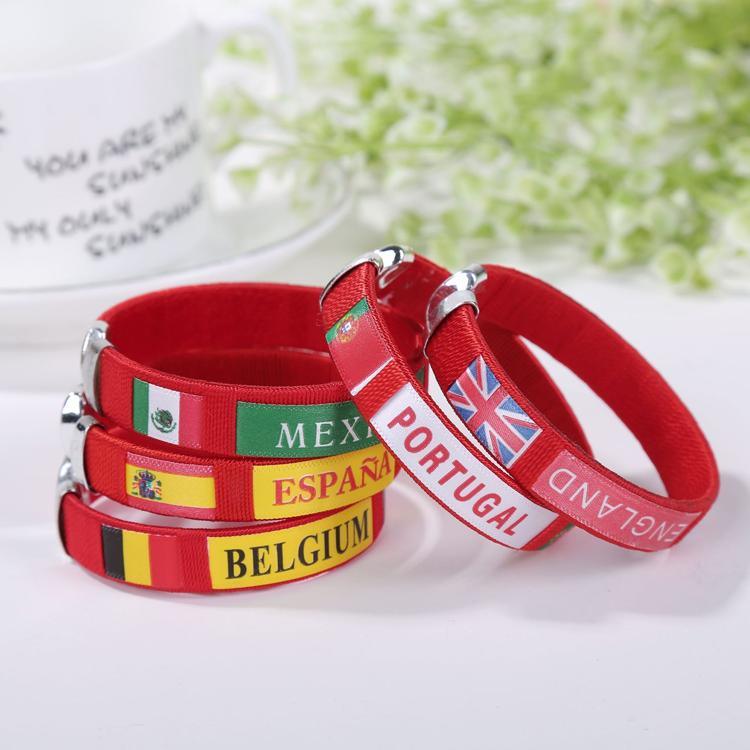 Custom Tourist Gift Country Flag Souvenir Wristband Bracelet