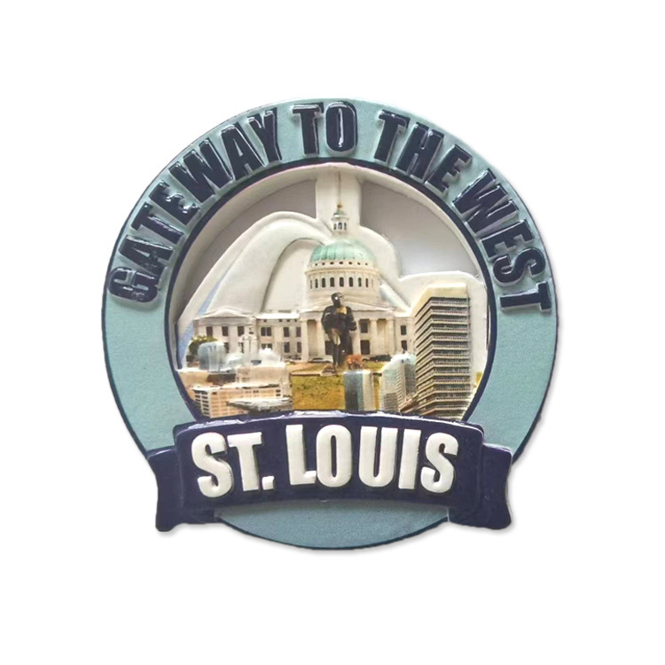 Custom Resin Souvenir Missouri USA United States St. Louis Souvenir Fridge Refrigerator Magnets