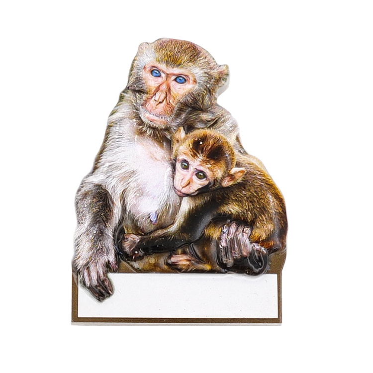 Custom Logo Resin Printing Zoo Animal Gift Monkey Souvenirs Fridge Magnet