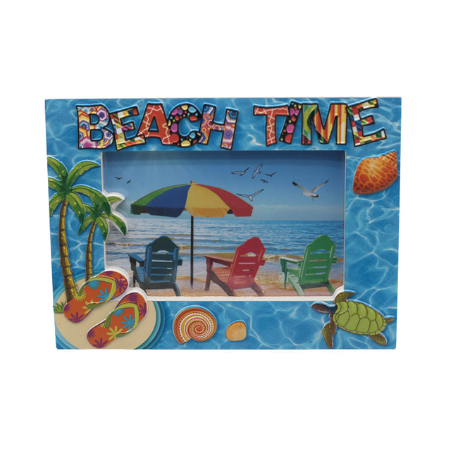 Custom Printed Design Polyresin Beach Souvenir Photo Frame