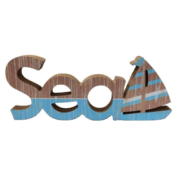 Custom Letter Shape Home Decorative Wood Sign Nautical Craft