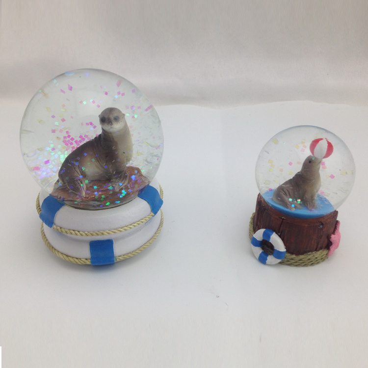 Custom Cute Resin Sea Animal Figurine Seal Statue