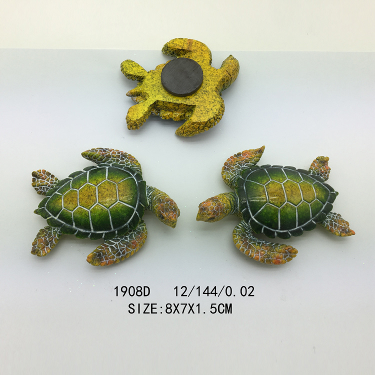 Customized Beach Tourist Souvenir Resin Sea Turtle 3D Magnets