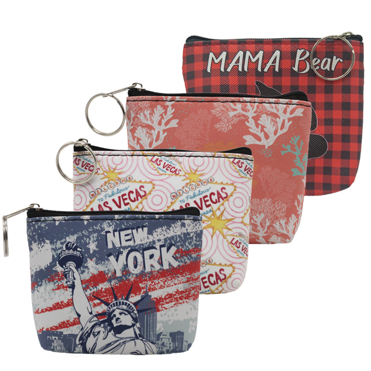 Custom Small Hasp Souvenir Wallet Sublimation Coin Purse