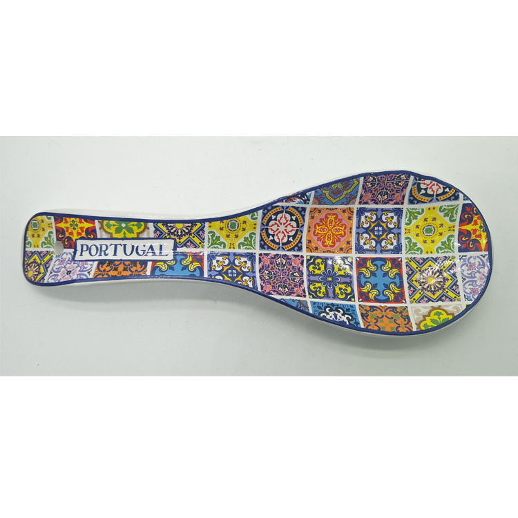 Sevilla Spain Tourist Souvenir Spoon Holder Custom Ceramic Souvenir Spoon