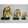 Nordic Style Resin Horse Head Statue Gold Decor Home Decor Pieces