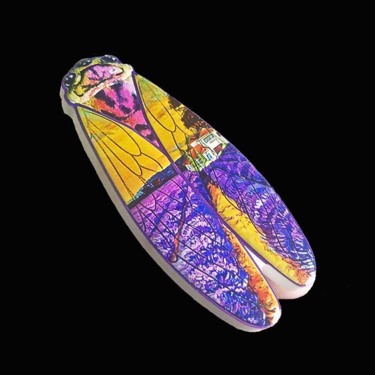 Custom Printing Provence France Souvenir Resin Refrigerator Magnet Cicada Fridge Magnet