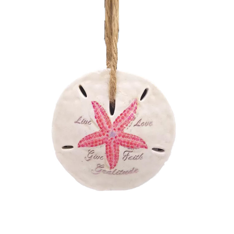 Personalized Resin Printing Beach Souvenir Sand Dollar Christmas Ornaments