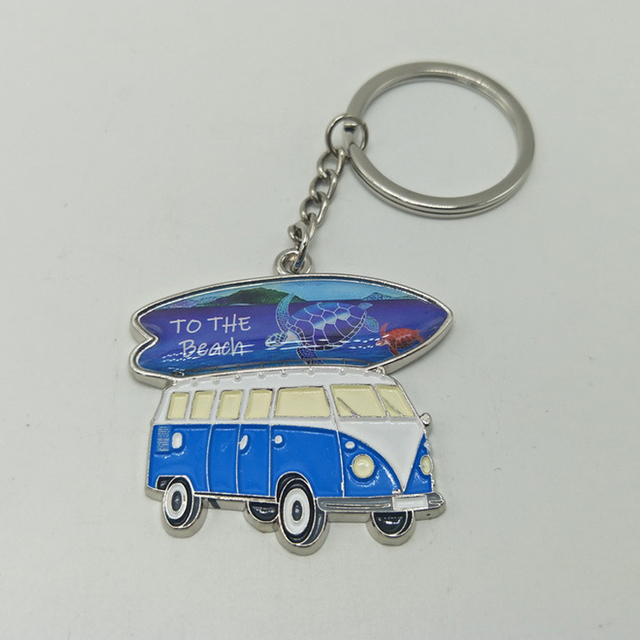 Tourist Souvenir Car Shape Keychain Custom Metal Key Chains