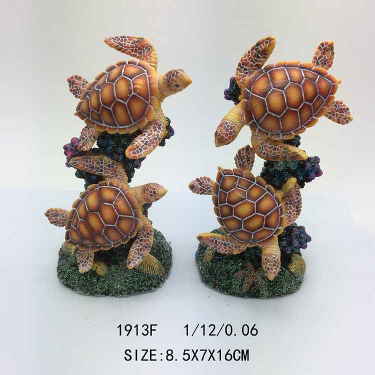 High Quality Home Decor Sea Life Souvenirs Resin Sea Turtle Figurine