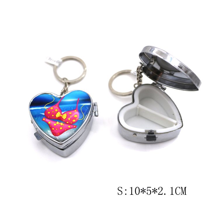 Custom Logo Souvenir Medicine Box Travel Souvenir Pill Box with Mirror