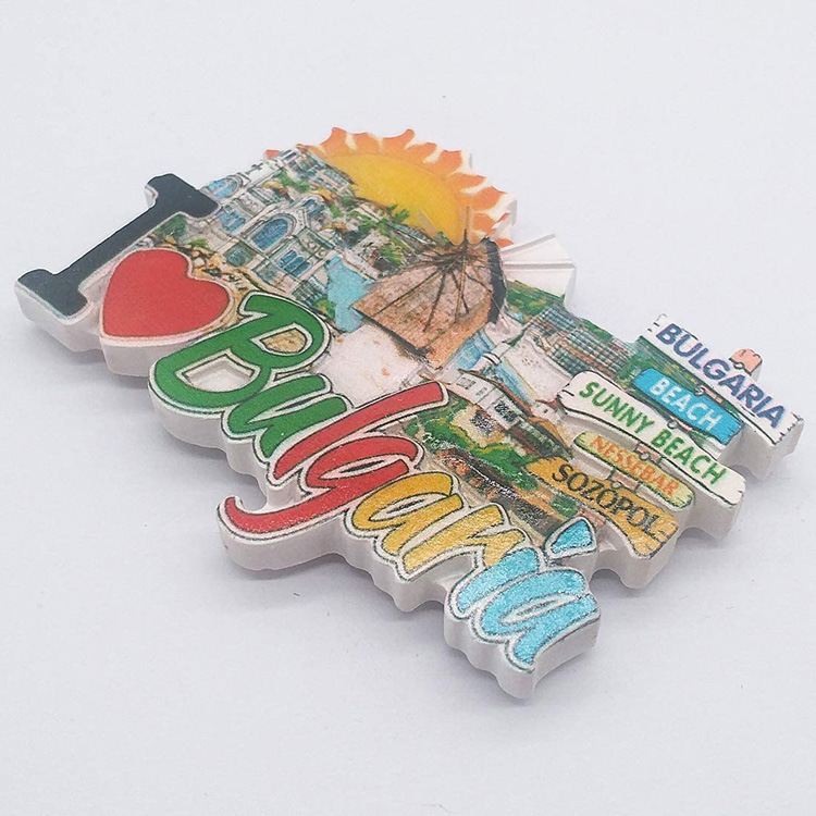 Custom Printing Resin Tourist Souvenir Gift Bulgaria Fridge Magnet