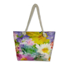 Custom Printing Canvas Colorful Zebra Patterned Beach Tote Bag