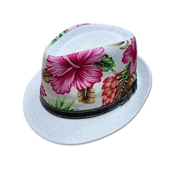 Custom Print Logo Summer Beach Sun Men Panama Straw Hats