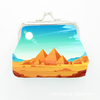 Custom Print Mini PU Pyramid Egypt Souvenir Coin Purse for Travel Gift