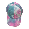 Wholesale Custom Men Women Unisex Denim Washed Distressed Tie Dye Trucker Hat