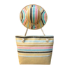 Wholesale Customized Printing Women Summer Jute Straw Beach Tote Bag with Straw Hat