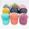 Wholesale Cross Ponytail Baseball Cap Women′s Spring Summer Sunscreen Washed Hole Mesh Hat