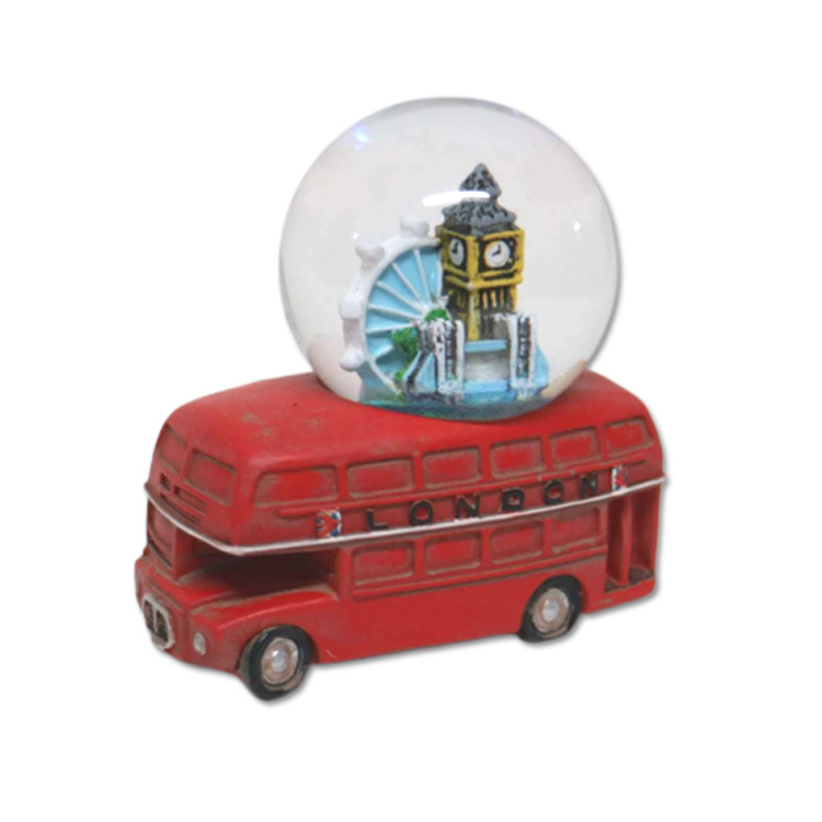 Custom Shape Resin Water Ball City Souvenir London Snow Globe