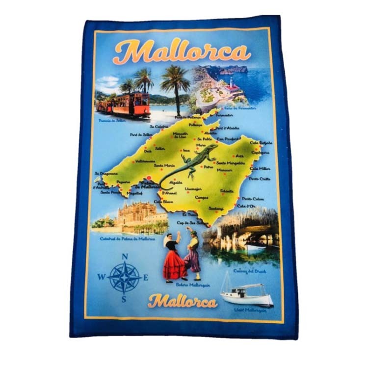 Custom Sublimation Printed Tea Towel Souvenir Kitchen Towels