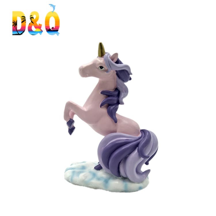 Custom Unicorn Souvenir Home Decorative Resin Cartoon Figurine Unicorn Statue