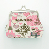 Custom Printing Small Mini PU Leather Coin Pouch Wallet France Paris Souvenir Coin Purse