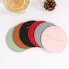 Custom Logo Printing Blank Soft PU Leather Coasters for Promotion Gift