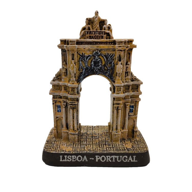 Custom Polyresin Craft Lisbon Portugal Souvenir Gift Resin Building Sculpture for Home Decoration