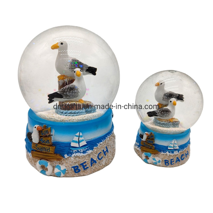 Resin Turtle Figurine Collectible Marine Life Snow Globe with Sea Turtle Statue