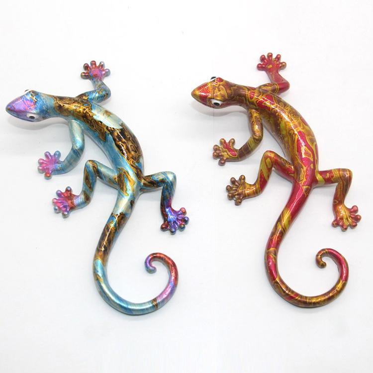 European Style Animal Figurines Resin Wall Lizard Hanging Ornaments Animal Wall Decor